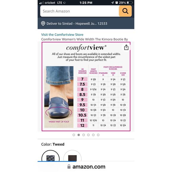 NWOT Comfortview The Kimora Tweed Bootie By Comfort View size 10.5 - Picture 11 of 12